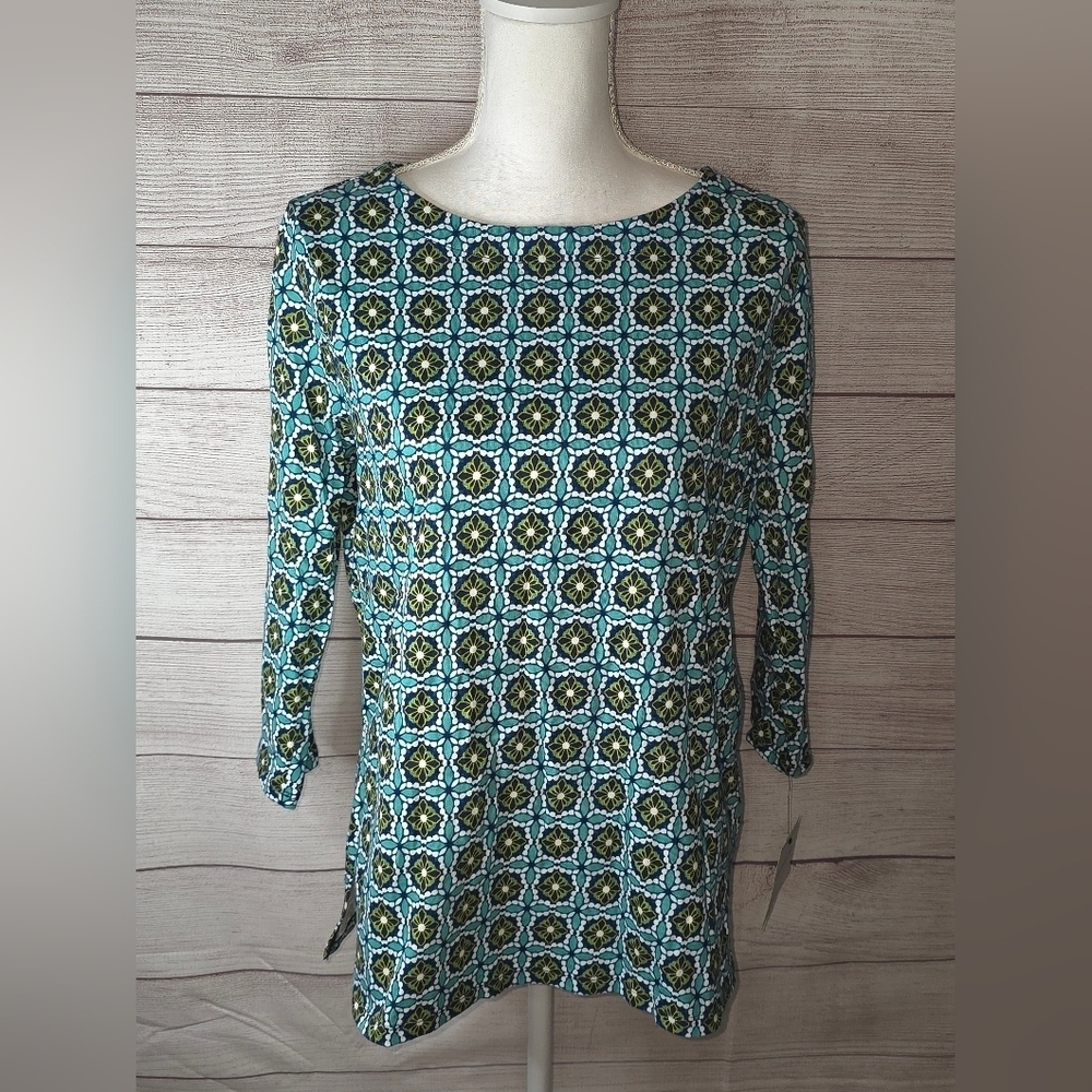 Liz Claiborne 3/4 Sleeve Top Size Large NWT